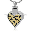 High Polish Urn Pendant Stainless Steel Ash Jewelry Always In My Heart Cremation Wholesale Pendant Necklace Gold Fill Pendant
